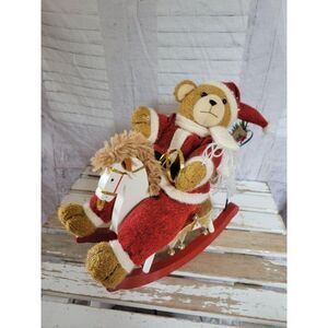 Rocking horse bear animated Xmas home decor singin